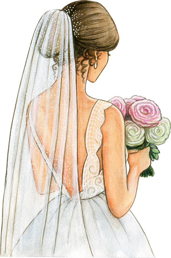 Watercolor Bride Illustration